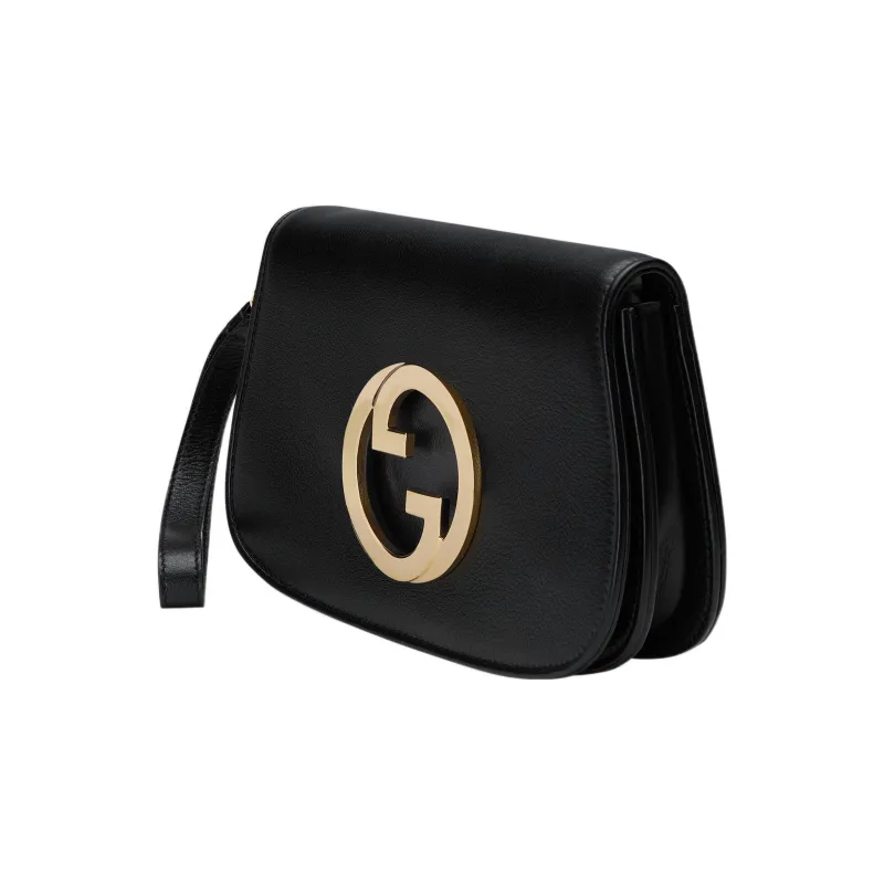 GUCCI Blondie Leather Handbags Wrist Bags Clutches Mini Women's Black-1