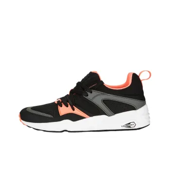 PUMA Blaze Of Glory Anti Slip Wear Resistant Mid Top Sports Casual Shoes Unisex Black Pink