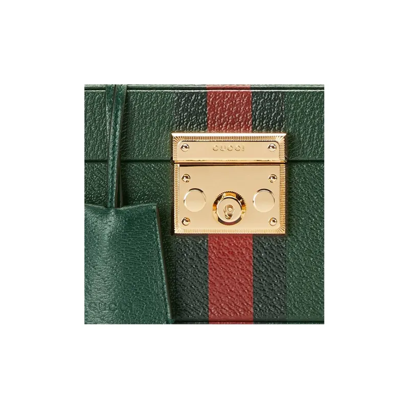 GUCCI Leather Wrist Watch Box, Handbag, Shoulder Bag, Crossbody Bag Women's Green-7