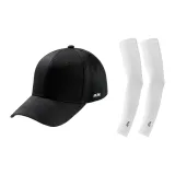 Black Hats & Caps+White Cooling Arm Sleeves