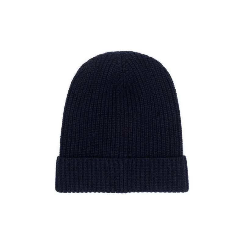 CELINE Cashmere Knitted Hat Unisex Blue-1