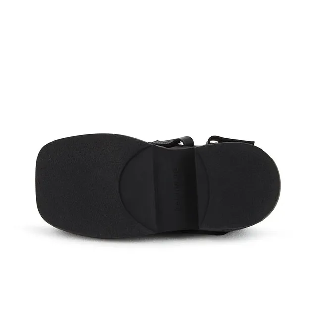 CALVINLUO Platform Shoes Unisex Black White-4