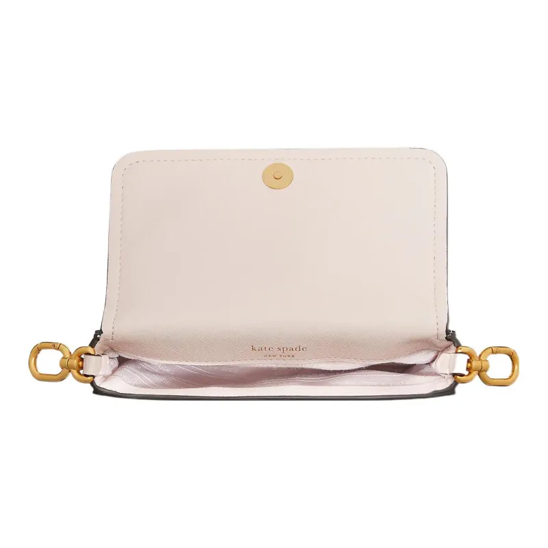 Kate Spade Patent Leather With Cross Grain Leather Combo Bag, Shoulder Bag, Crossbody Bag Regular Women's Pink-4