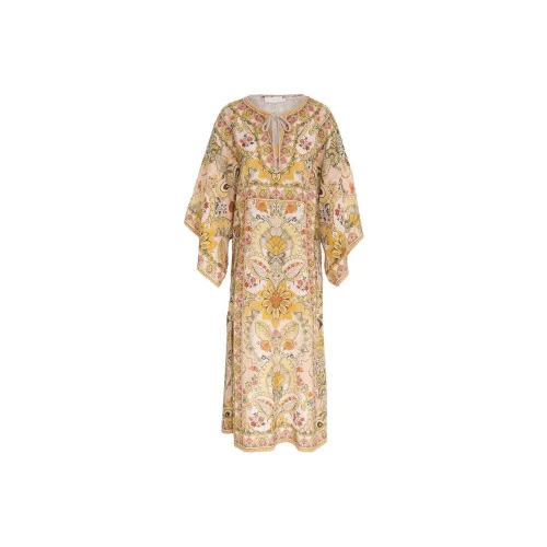 Zimmermann Long-Sleeved Dresses Women's Mustard