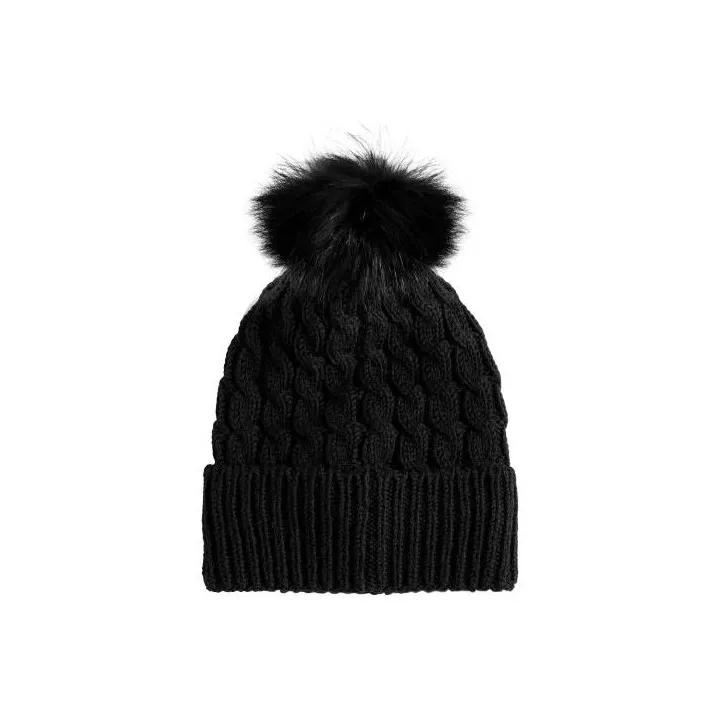 Moncler Cable Knit Pom Pom Beanie Hat-1