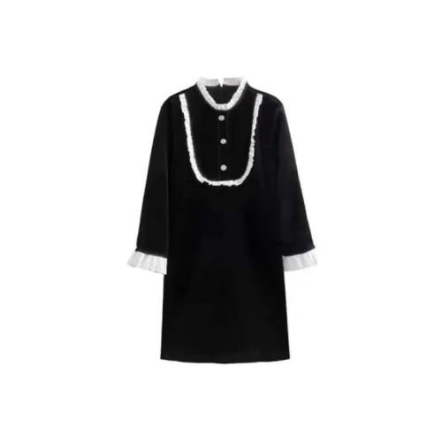 Self-portrait Long-Sleeved Dresses Women's Navy Blue