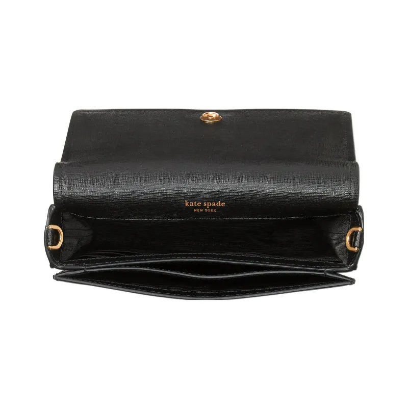 Kate Spade Leather Envelope Bag Wallet Crossbody Bag Shoulder Bag Women's Black-3