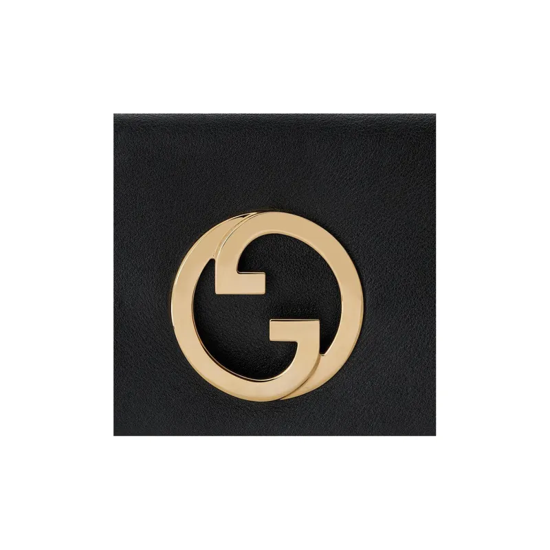 GUCCI Blondie Leather Handbags Wrist Bags Clutches Mini Women's Black-8