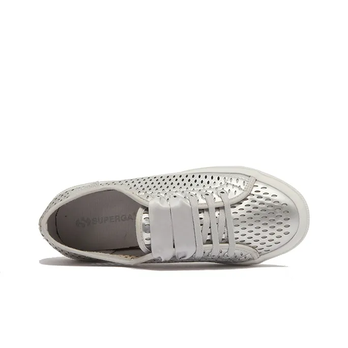 SUPERGA Low-Top Skateboard Shoes Women's Silver-3
