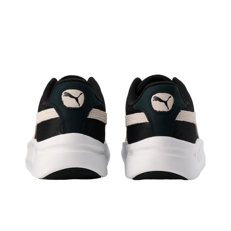 PUMA California Lwt Anti Slip Wear Resistant Low Top Skateboard Shoes Women's Black Beige-3
