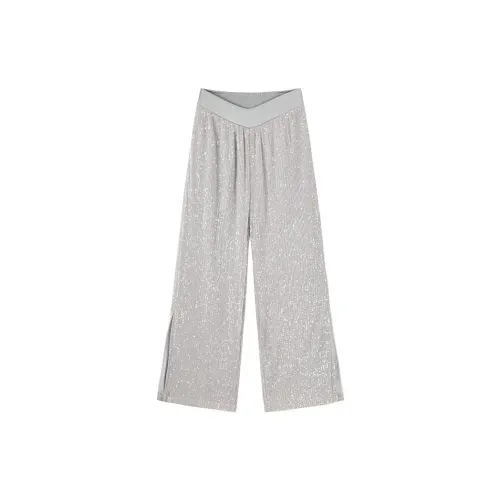 CARIEDO Casual Pants Women's Silver Sequins