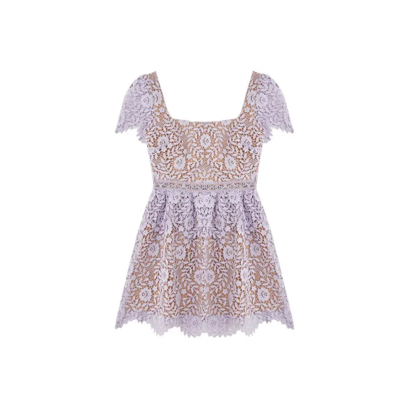 Self portrait Short Sleeved Dresses Women's Lilac-2