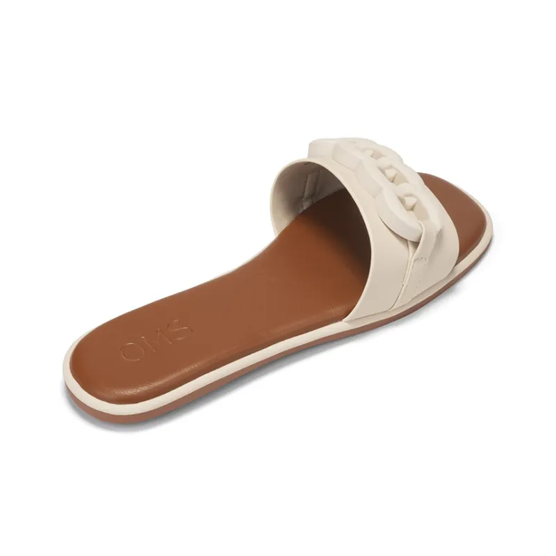 OMS Slide Slippers Women's Black/Beige-9
