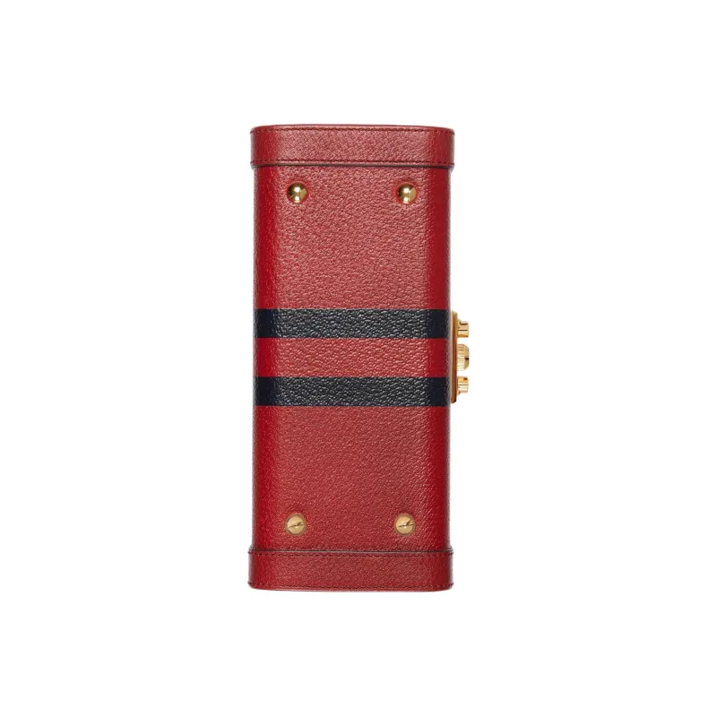 GUCCI Leather Shoulder Bag Crossbody Bag Handbag Makeup Bag Women's Red-6