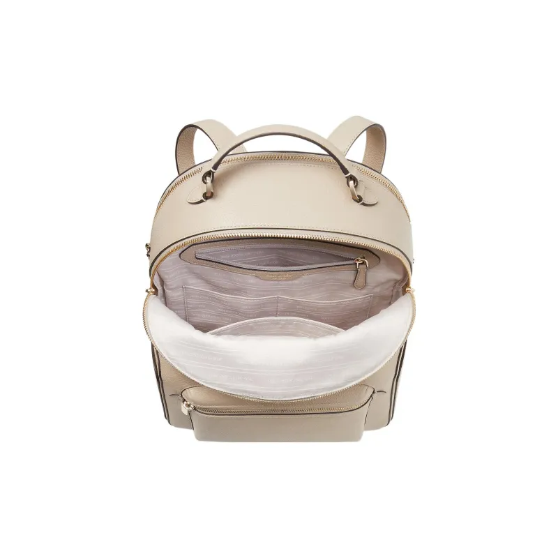 Kate Spade Hudson Litchi Grain Leather Backpack Large Size Women's Light Khaki-3