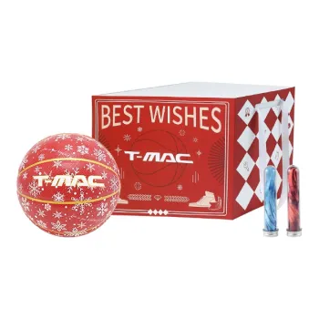 T-Mac Maddie Holiday Collection PU Basketball White Yellow Red Size 7 Training