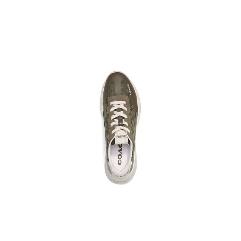 COACH Anti Slip Wear Resistant Low Top Running Shoes Men's Green-3