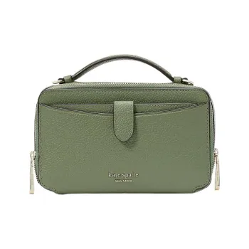 Kate Spade Hudson Litchi Grain Leather Camera Bag Shoulder Bag Crossbody Bag Small Size Women's Olive Green