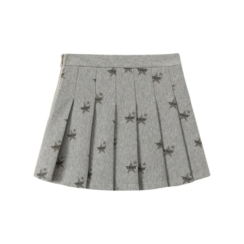 CHUU Casual Short Skirts Women's Gray-1
