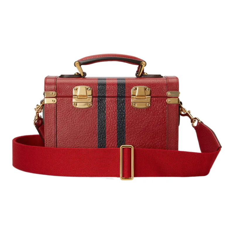 GUCCI Leather Shoulder Bag Crossbody Bag Handbag Makeup Bag Women's Red-2