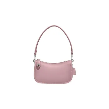 COACH Swinger Leather Mahjong Handbag Shoulder Bag Women's Purple