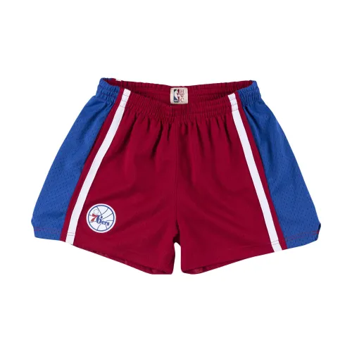 Mitchell Ness Casual Shorts Unisex Red And Blue