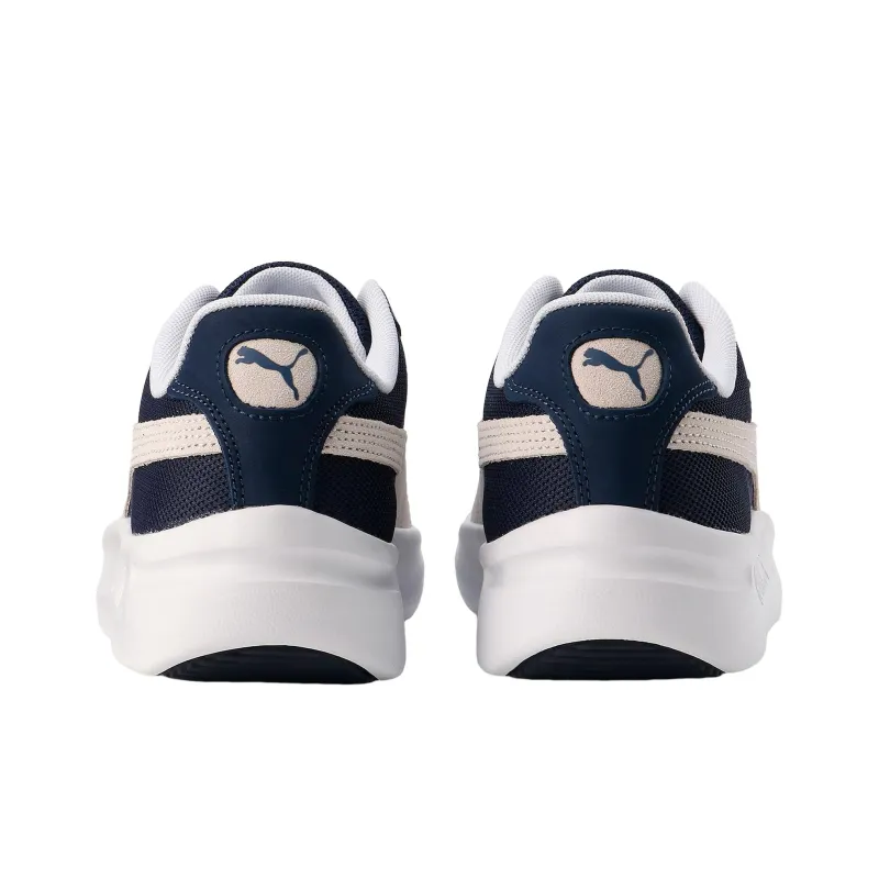 PUMA California Lwt Anti Slip Wear Resistant Low Top Skateboard Shoes Women's Blue White-3