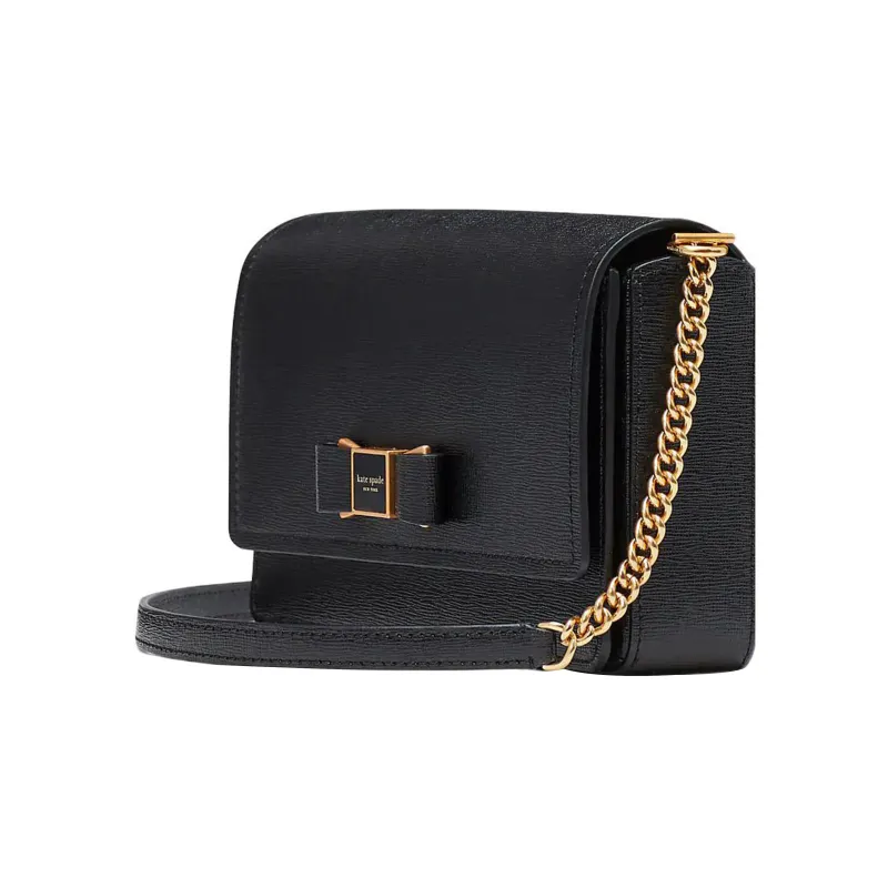 Kate Spade Leather Envelope Bag Wallet Crossbody Bag Shoulder Bag Women's Black-1