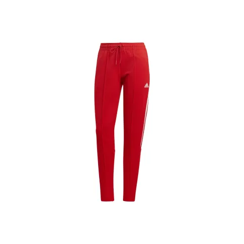 Adidas Knitted Sweatpants Women's Red