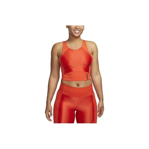 Nike Dri-Fit Sleeveless Sports Shirts Women's Scarlet