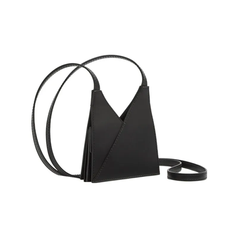 MM6 Maison Margiela Calfskin Shoulder Bag Crossbody Bag Mini Women's Black-2