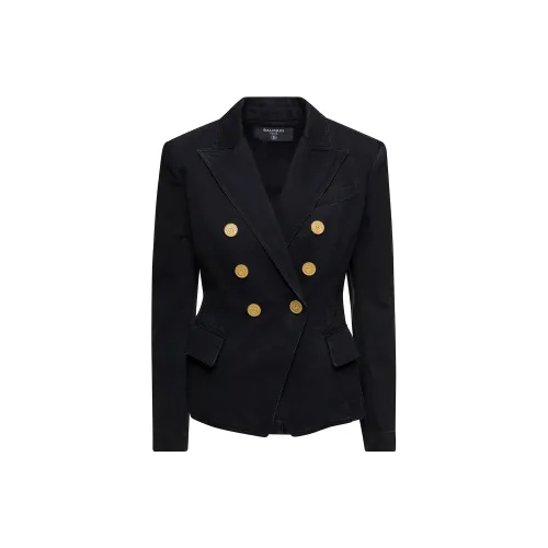 BALMAIN Denim Jackets Women's Black