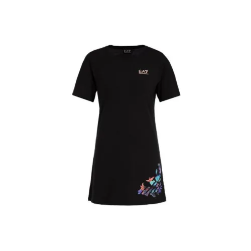 EMPORIO ARMANI Short-Sleeved Dresses Women's Black