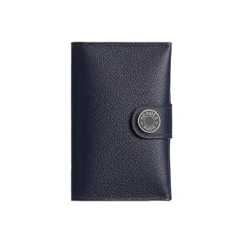 HERMES Evercolor Calfskin Card Holder Regular Men's Midnight Blue