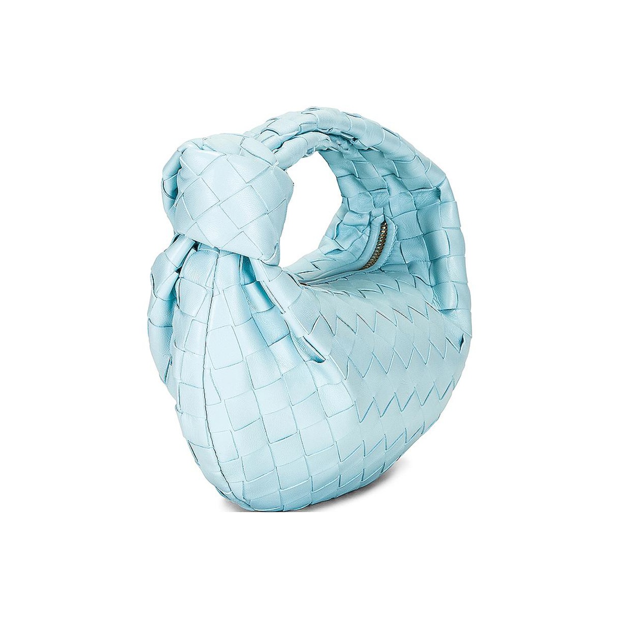 Bottega Veneta Mini Jodie Bag Washed Teal Blue Knotted