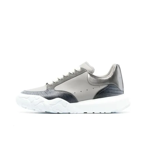 Alexander McQueen Oversized Court Trainer Grey Silver Navy White