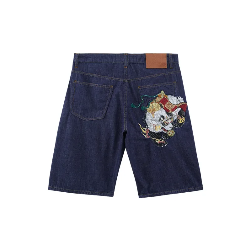 ONIARAI Denim Shorts Men Denim Blue-1