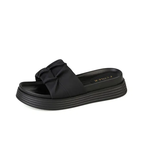 FOXER Slide Slippers Women's Black