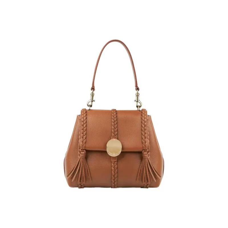 Chloe Grain Calfskin Crossbody Bag, Shoulder Bag Women's Caramel Brown-0