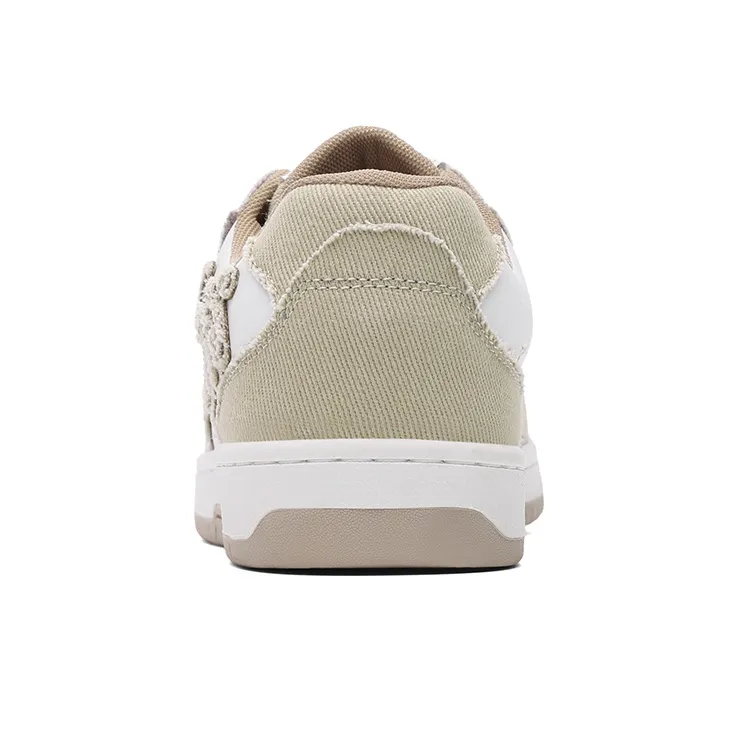 Dickies Patchwork Collection Low Top Skateboard Shoes Men's White Khaki-3