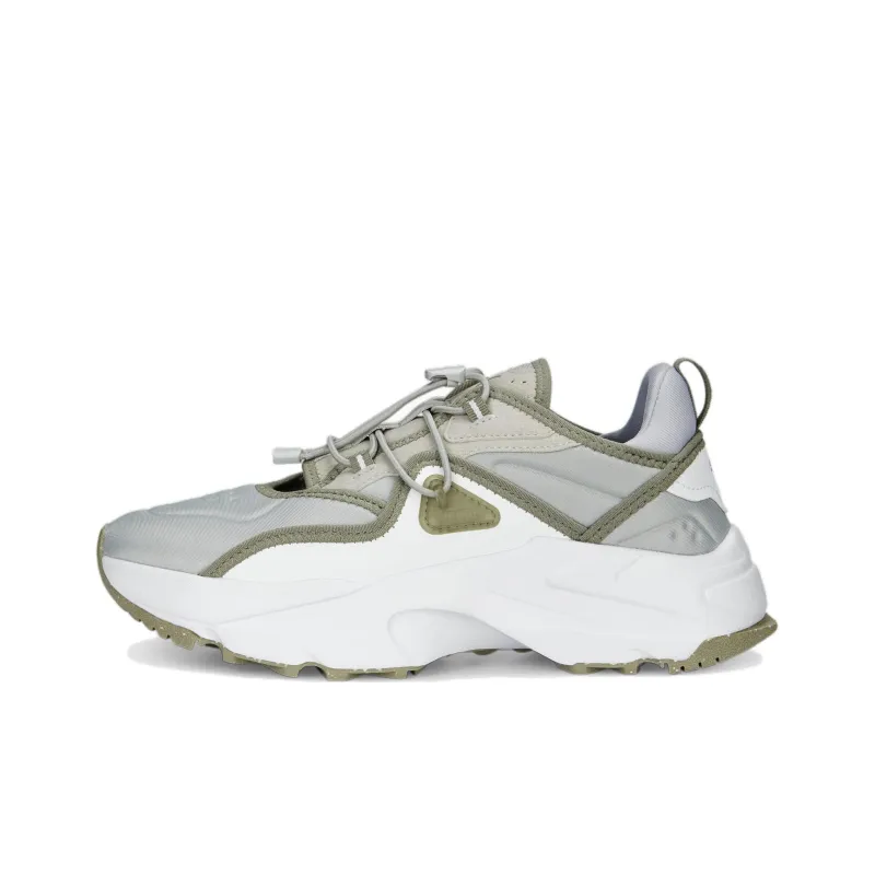 PUMA Orchid Anti Slip Wear Resistant Low Top Sports Casual Shoes Women's Gray White Green-0