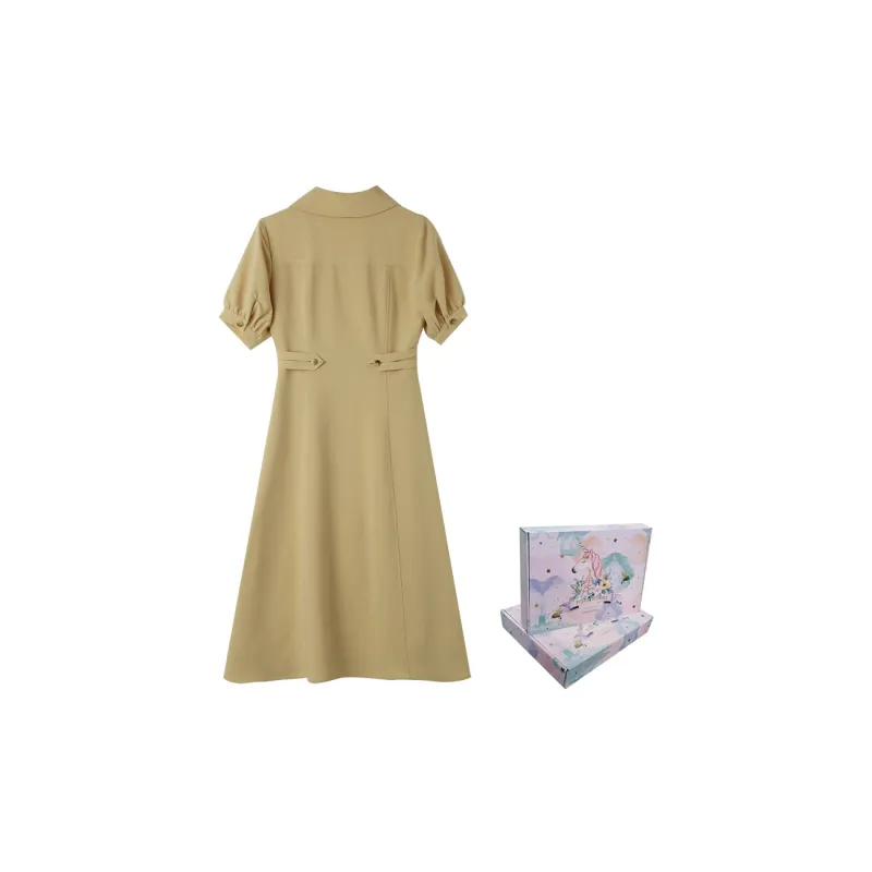 ANNECHEN Short Sleeved Dresses Women's-6