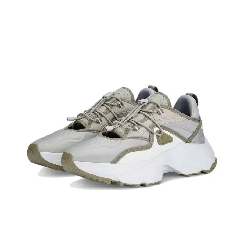 PUMA Orchid Anti Slip Wear Resistant Low Top Sports Casual Shoes Women's Gray White Green-2