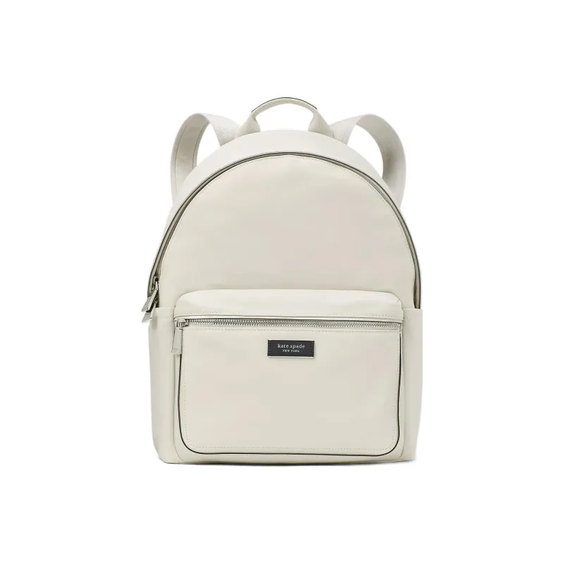 Kate Spade Sam Recycled Nylon Backpack Large Size Women's Ivory Gray-0