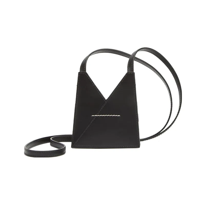 MM6 Maison Margiela Calfskin Shoulder Bag Crossbody Bag Mini Women's Black-3