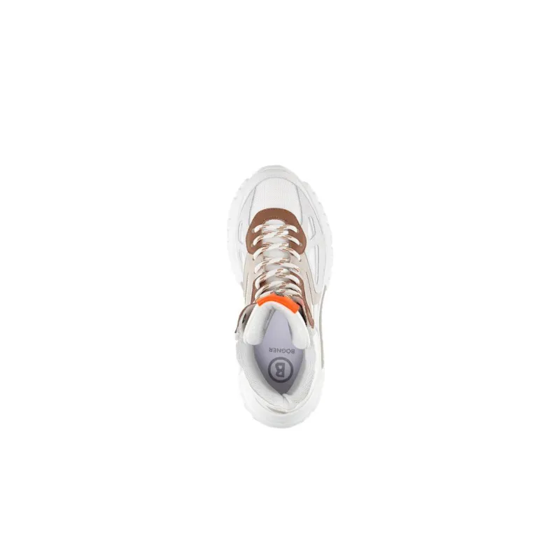 BOGNER High Top Sports Casual Shoes Women's White Brown-3
