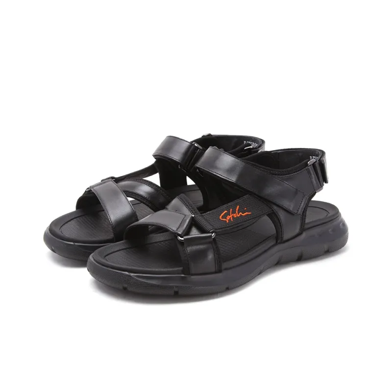 Satchi Stylish Sandals Men's Black-2