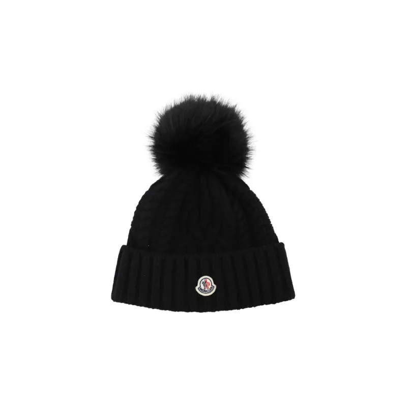 Moncler Pom Pom Detailed Knit Beanie-0