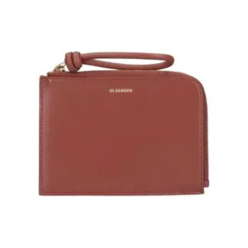JIL SANDER Calfskin Coin Purses Wallets Women's Brown