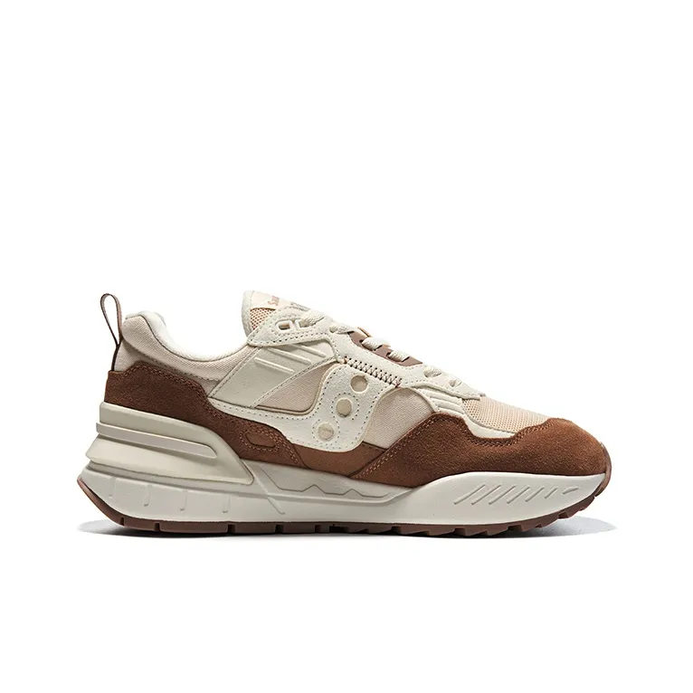 Saucony Shadow 5000 Anti Slip And Wear Resistant Lightweight Low Top Casual Running Shoes Unisex Beige Brown-1